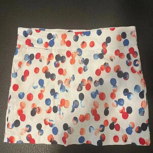 Zac & Rachel size‎ 12p skirt colors white blue red pink circle graphic design